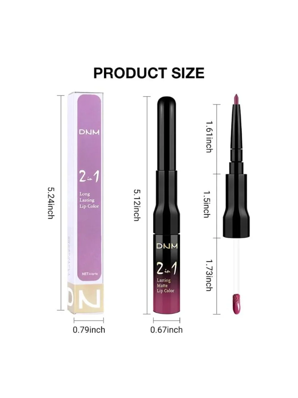 37#-Rose 2-in-1 Waterproof Long Lasting Double-Ended Matte Liquid Lipstick